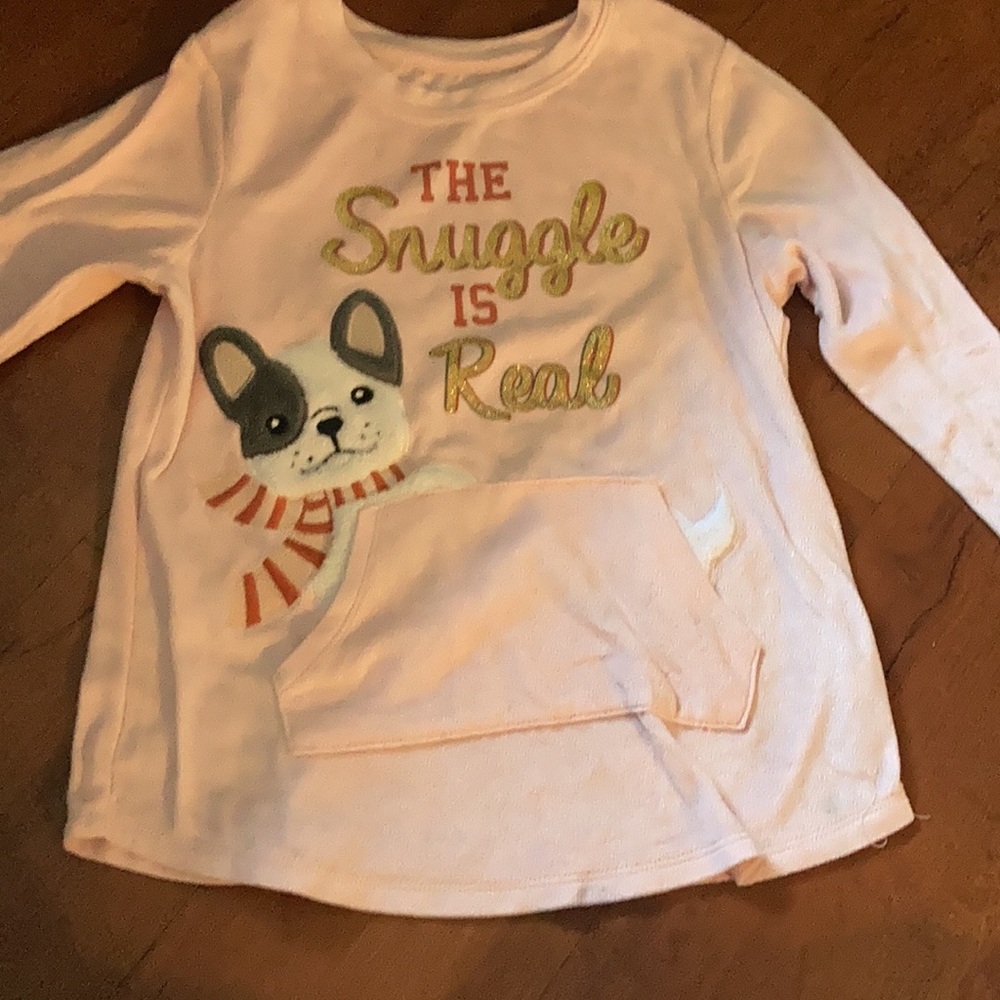 The snuggle is real puppy pajama set  10/12 kids